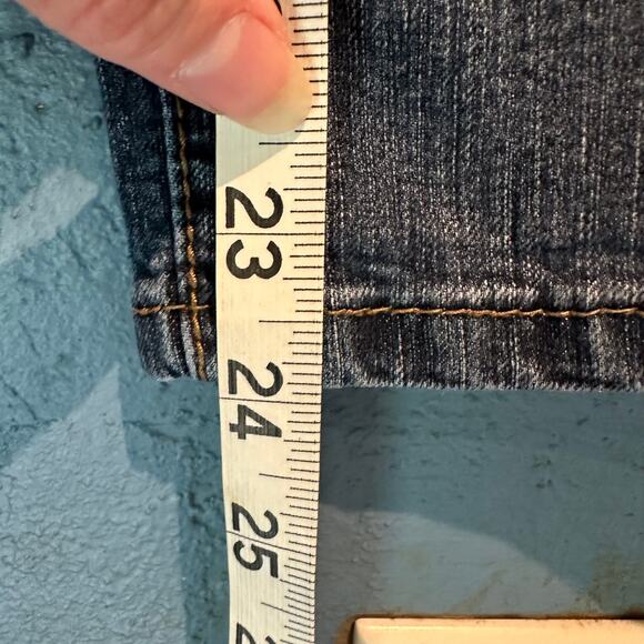 8 Circuits of Consciousness Size 4 Capris Dark Denim Comfy Casual Timeless - Picture 7 of 7